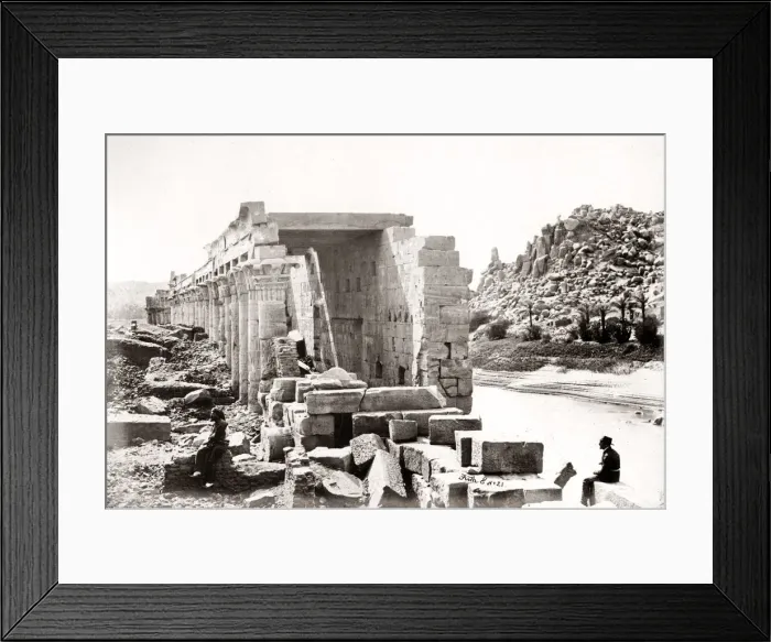 Framed Print : The colonnade on the island of Philae, Egypt, 1857 Framed Print : The colonnade on the island of Philae, Egypt, 1857