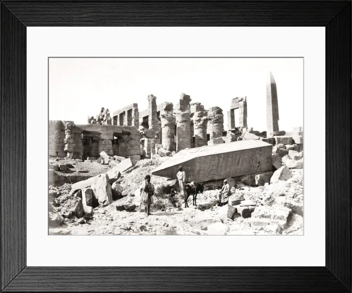Framed Print : Fallen obelisk at Karnak, Egypt, 1857 Framed Print : Fallen obelisk at Karnak, Egypt, 1857