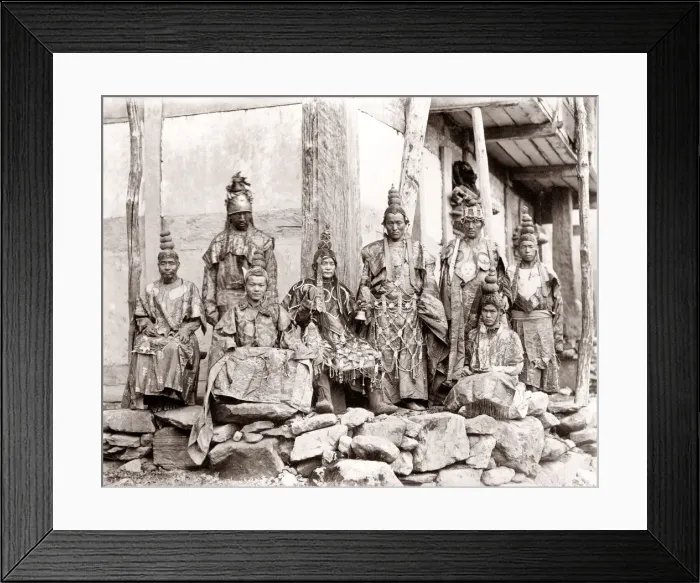 Framed Print : Buddhist priests, northern India, c. 1880 s Framed Print : Buddhist priests, northern India, c. 1880 s