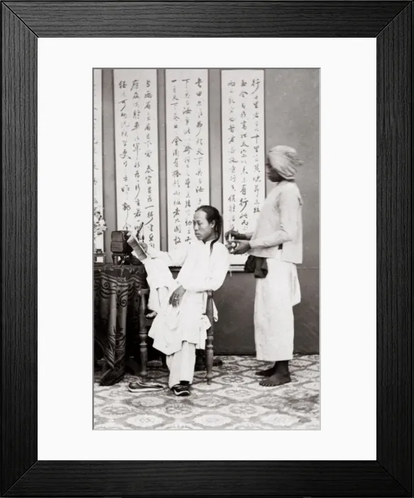 Framed Print : Studio portrait Indo-China, Vietnam or Singapore Framed Print : Studio portrait Indo-China, Vietnam or Singapore