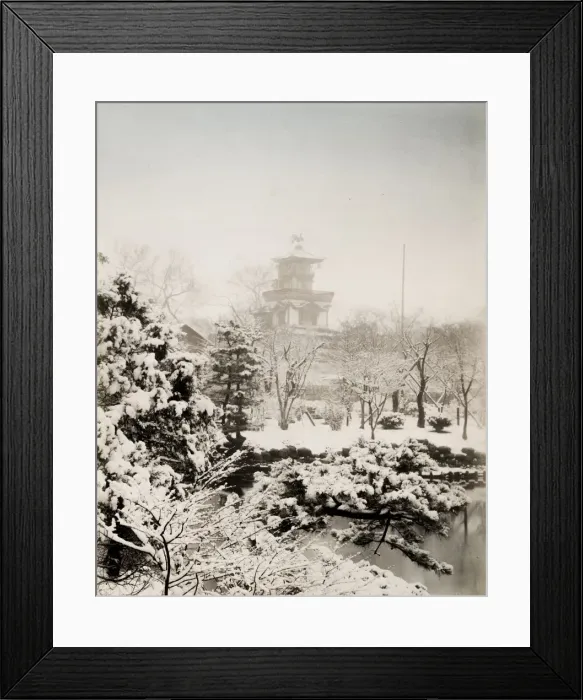 Framed Print : Snow scene, Asakusa Park, Tokyo, Japan Framed Print : Snow scene, Asakusa Park, Tokyo, Japan