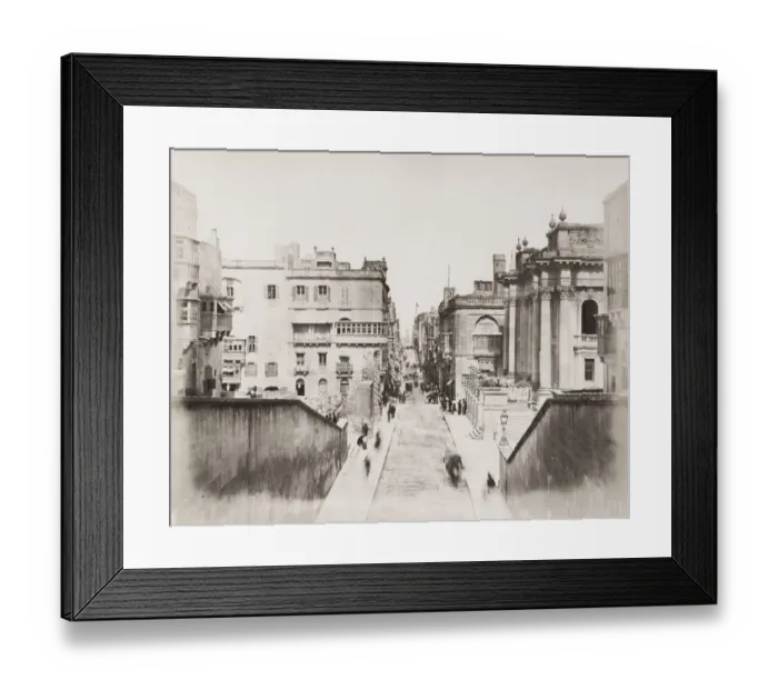 Framed Print : Street scene in Valletta, Malta Framed Print : Street scene in Valletta, Malta