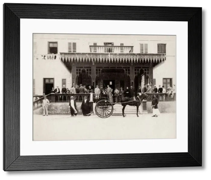 Framed Print : Hackeny carriage outside a hotel, Cairo Egypt Framed Print : Hackeny carriage outside a hotel, Cairo Egypt
