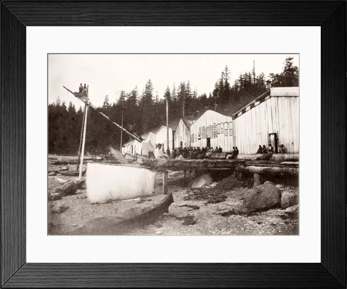 Framed Print : c. 1880s native American, First Nation, Alert Bay, BC Canada Framed Print : c. 1880s native American, First Nation, Alert Bay, BC Canada