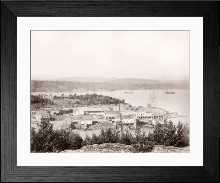 Framed Print : c. 1880s - dockyard Esquimalt, British Columbia, Canada Framed Print : c. 1880s - dockyard Esquimalt, British Columbia, Canada
