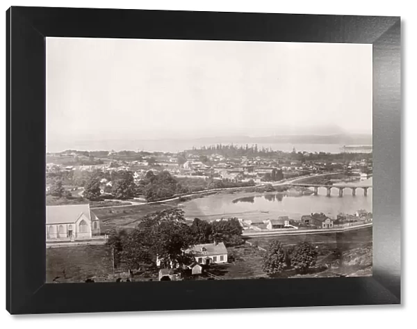 c. 1880s harbour and city of Victoria, British Columbia, Canada