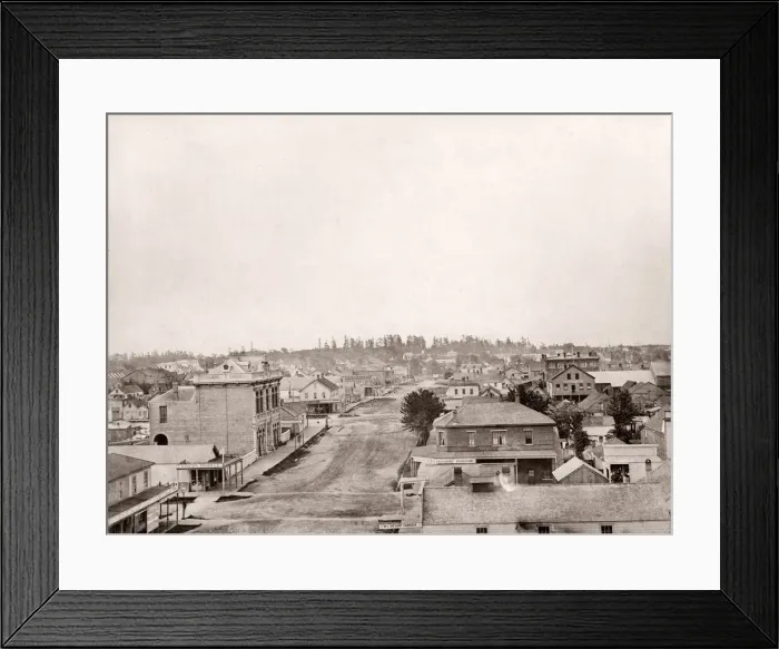 Framed Print : c. 1880s - Douglas Street, Victoria, Vancouver, British Columbia Framed Print : c. 1880s - Douglas Street, Victoria, Vancouver, British Columbia