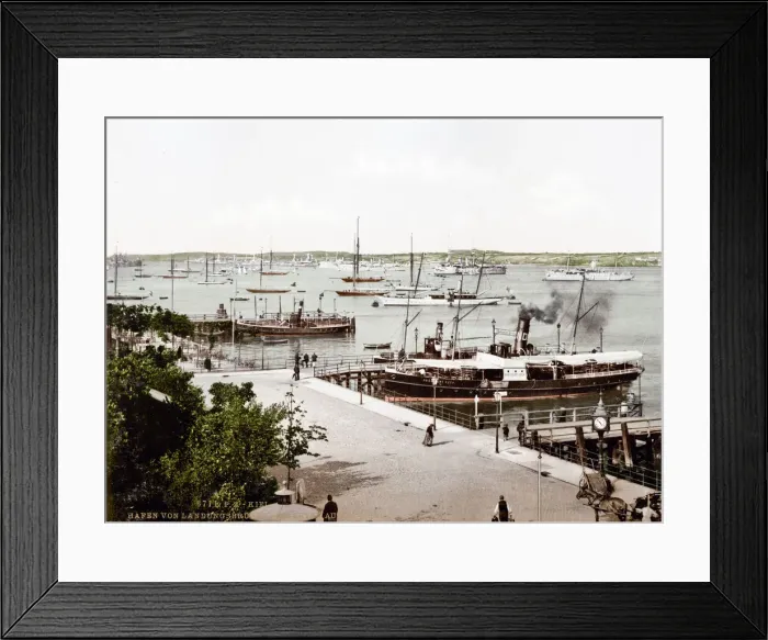 Framed Print : Boats in the harbour, docks, Kiel, Germany Framed Print : Boats in the harbour, docks, Kiel, Germany
