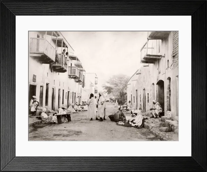 Framed Print : Ouled Nail street, Biskra Algeria, c. 1890 s Framed Print : Ouled Nail street, Biskra Algeria, c. 1890 s