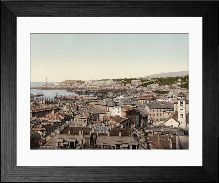 Framed Print : Harbour, port at Genoa, Genova, Italy Framed Print : Harbour, port at Genoa, Genova, Italy