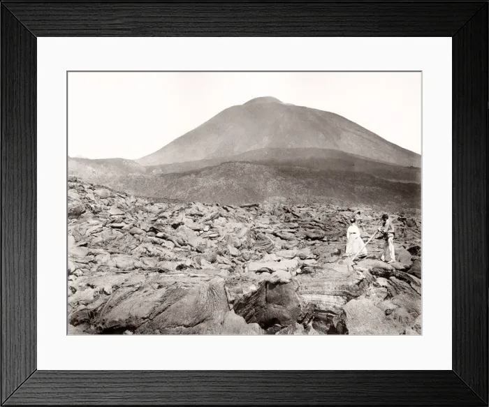 Framed Print : Italy - lava on Mount Vesuvius, volcano, Naples Framed Print : Italy - lava on Mount Vesuvius, volcano, Naples