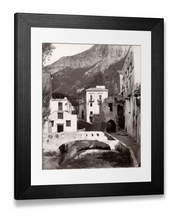 Framed Print : 19th century vintage photograph Italy - town of Amalfi Framed Print : 19th century vintage photograph Italy - town of Amalfi