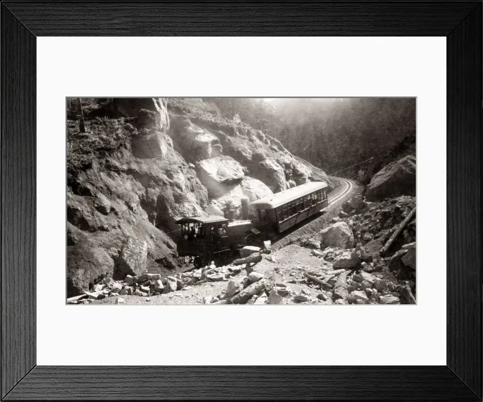 Framed Print : Manitou and Pikes Peak Railroad, Colorado, USA c. 1890 Framed Print : Manitou and Pikes Peak Railroad, Colorado, USA c. 1890