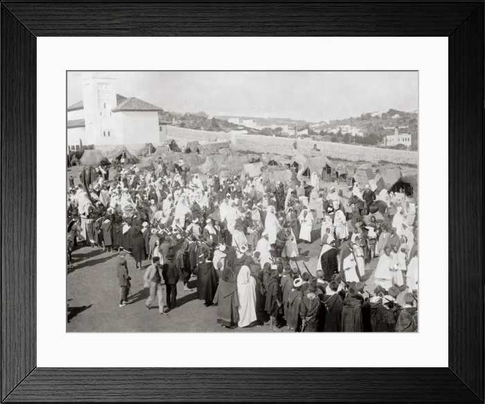 Framed Print : Governor going to Mosque, Tangier, Morocco, c. 1900 Framed Print : Governor going to Mosque, Tangier, Morocco, c. 1900