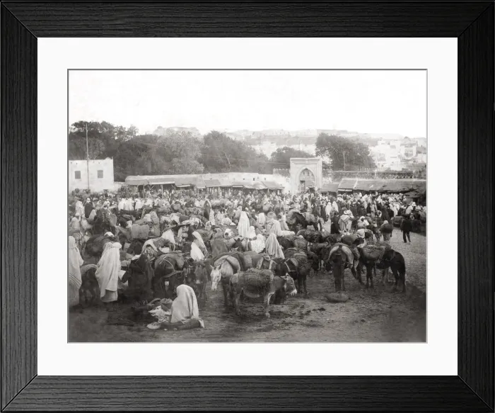 Framed Print : Market, Tangier, Morocco, c. 1900 Framed Print : Market, Tangier, Morocco, c. 1900