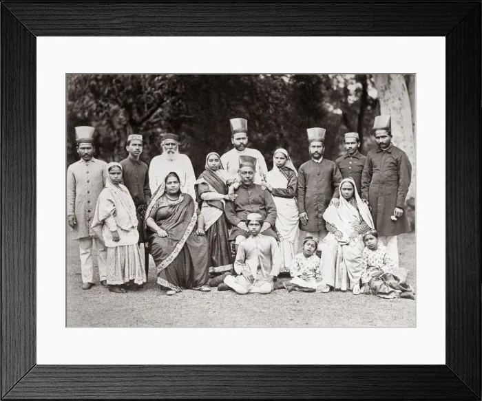 Framed Print : Group of Parsis, Parsees, India, c. 1870 s Framed Print : Group of Parsis, Parsees, India, c. 1870 s