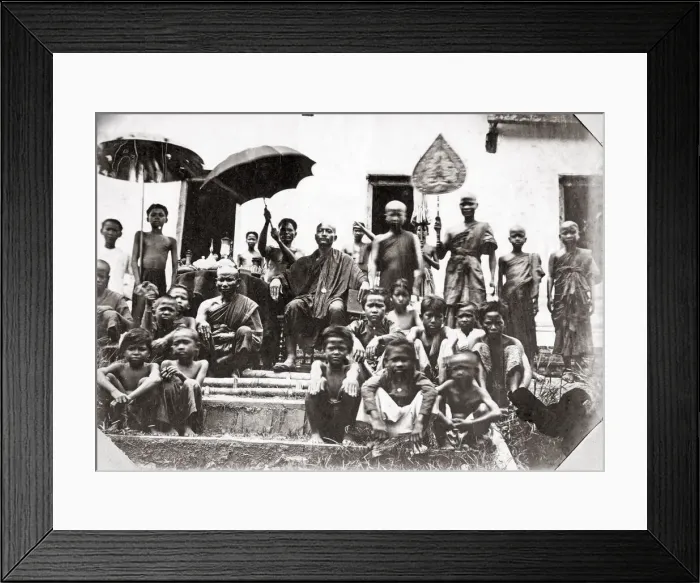 Framed Print : Priest in Siam (Thailand) c. 1880 s Framed Print : Priest in Siam (Thailand) c. 1880 s