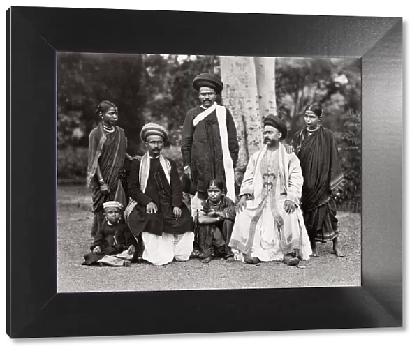 A Brahmin family, India. c. 1870 s