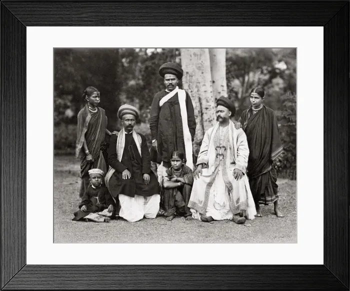 Framed Print : A Brahmin family, India. c. 1870 s Framed Print : A Brahmin family, India. c. 1870 s