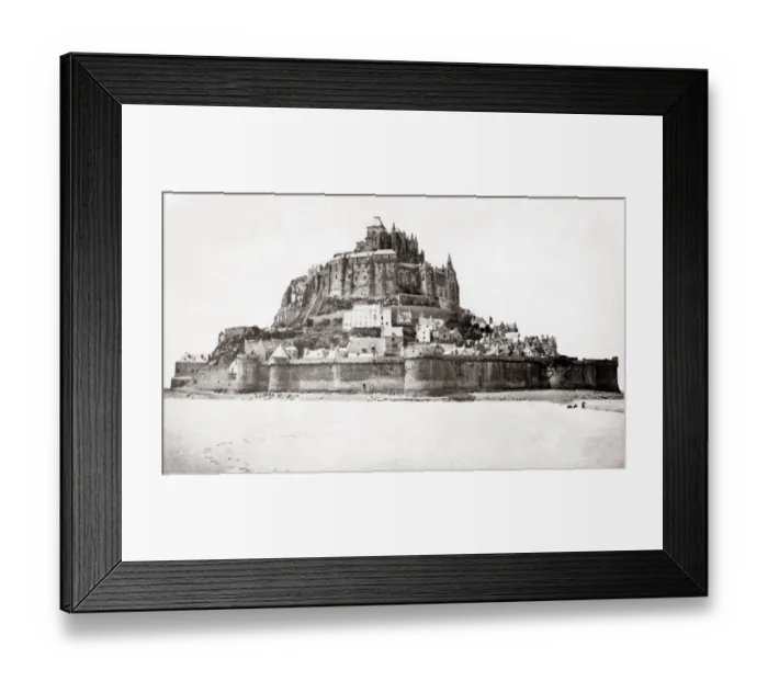 Framed Print : Mont St. Michel, Normandy, France, c. 1870 s Framed Print : Mont St. Michel, Normandy, France, c. 1870 s