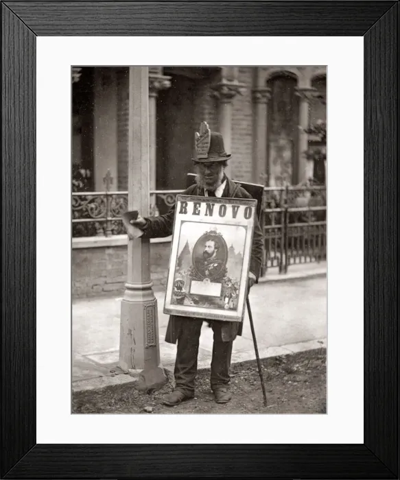 Framed Print : Street Life in London, 1878, The London Boardmen Framed Print : Street Life in London, 1878, The London Boardmen