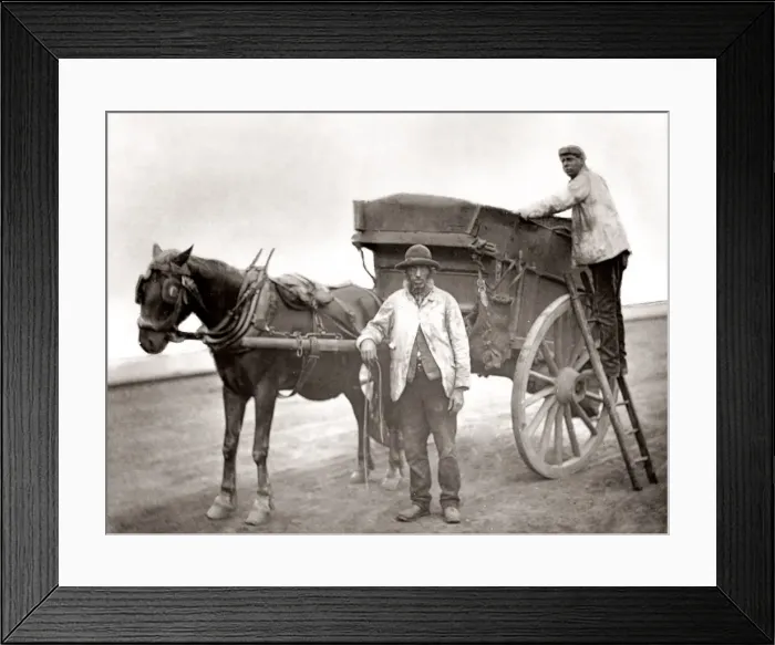 Framed Print : Street Life London 1878 - Flying Binmen Framed Print : Street Life London 1878 - Flying Binmen