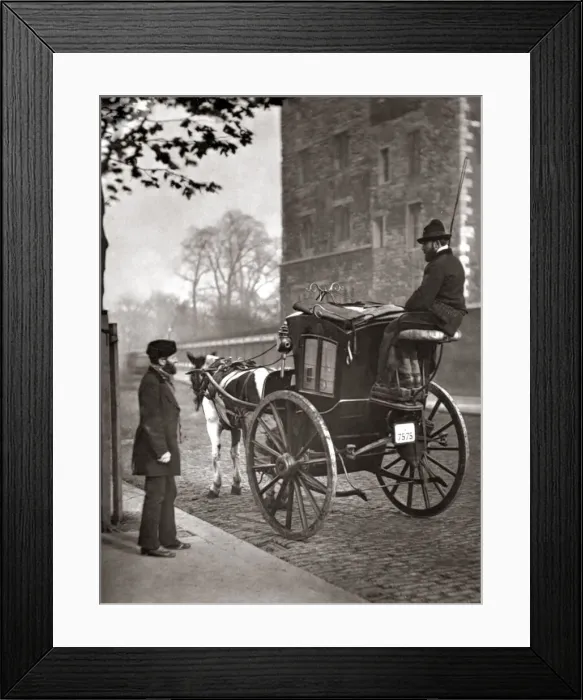 Framed Print : Street Life London 1878 - London Cabmen Framed Print : Street Life London 1878 - London Cabmen