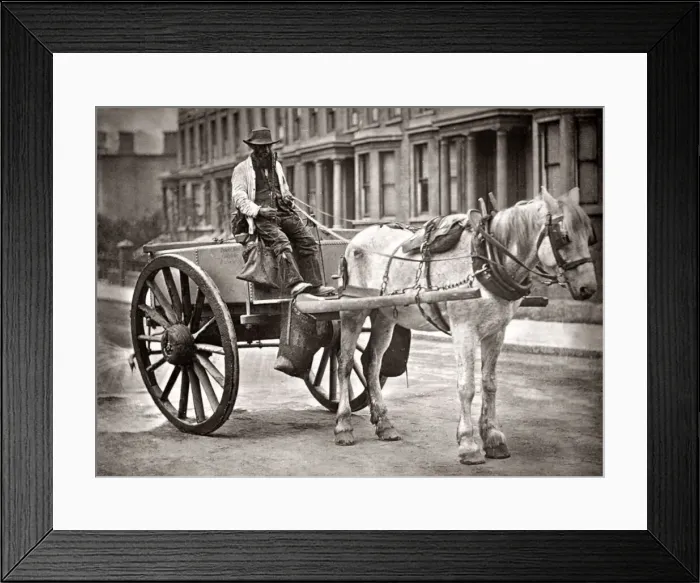 Framed Print : Street Life London 1878 - The water cart Framed Print : Street Life London 1878 - The water cart