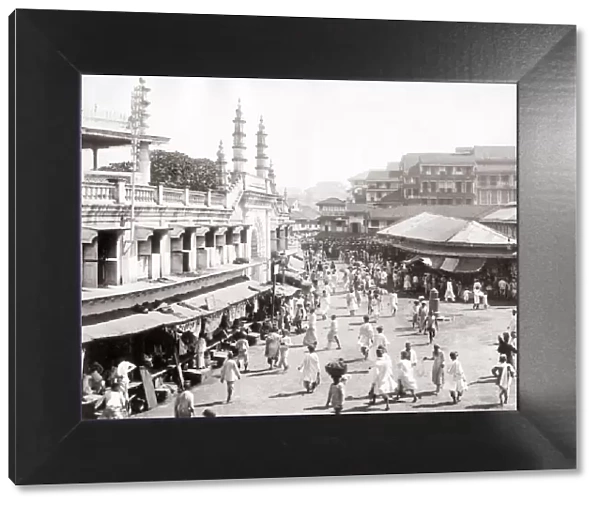 Street in Jaipur, Jeypore, northern India, c. 1890