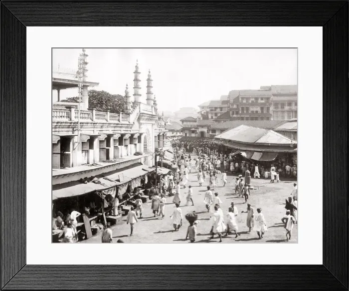 Framed Print : Street in Jaipur, Jeypore, northern India, c. 1890 Framed Print : Street in Jaipur, Jeypore, northern India, c. 1890