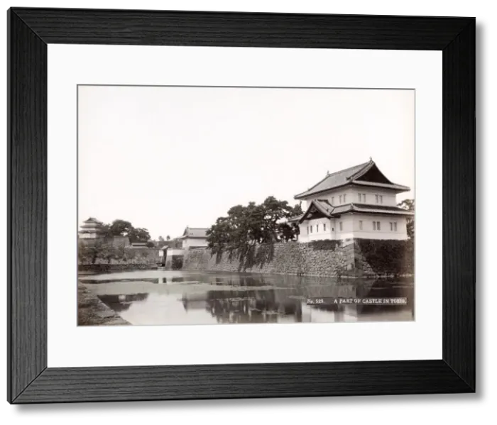 Framed Print : c. 1880s Japan - the moat of Tokyo Castle Framed Print : c. 1880s Japan - the moat of Tokyo Castle