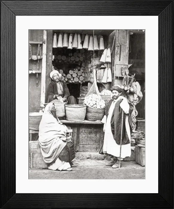 Framed Print : Food stall, Cairo, Egypt, 1880 s Framed Print : Food stall, Cairo, Egypt, 1880 s