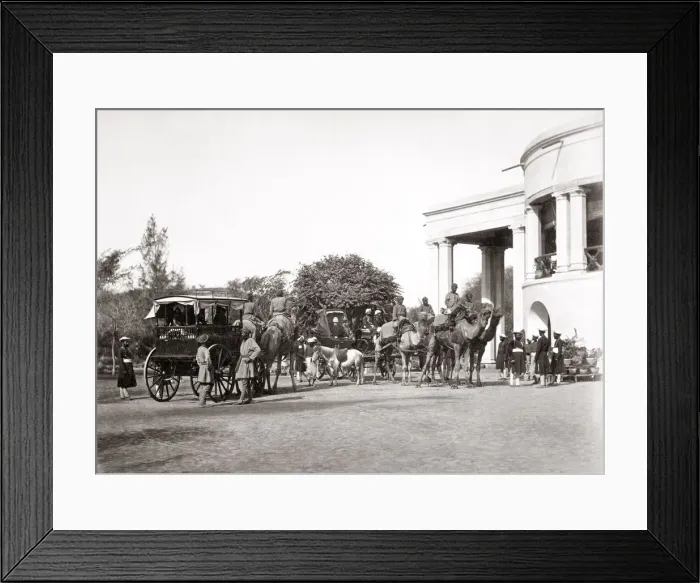 Framed Print : Camel Carriage at Government House, Lahore Framed Print : Camel Carriage at Government House, Lahore