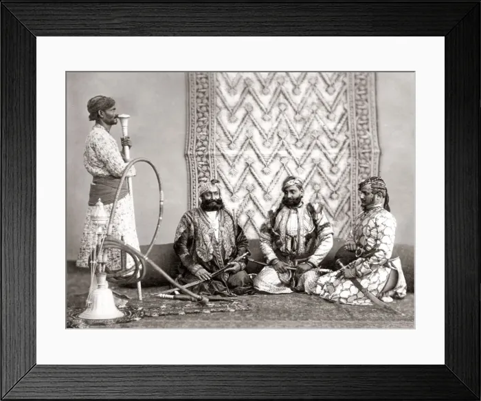 Framed Print : Gujur Sirdars, Bhurtphore district, India, 1860 s Framed Print : Gujur Sirdars, Bhurtphore district, India, 1860 s