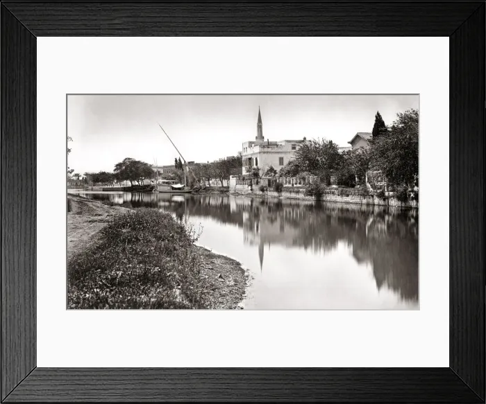 Framed Print : Canal in Alexandria, Egypt, c. 1880 s Framed Print : Canal in Alexandria, Egypt, c. 1880 s