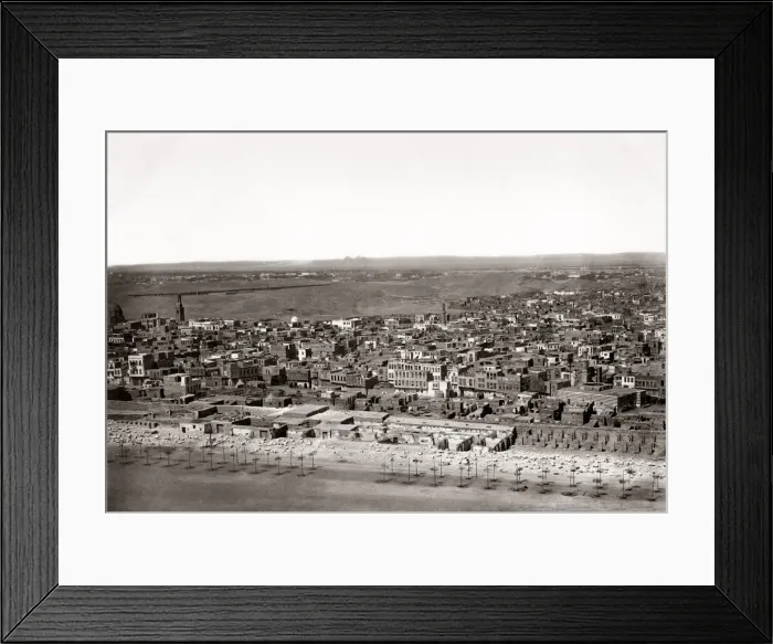 Framed Print : City view toward pyramids, Cairo, Egypt, c. 1880 s Framed Print : City view toward pyramids, Cairo, Egypt, c. 1880 s