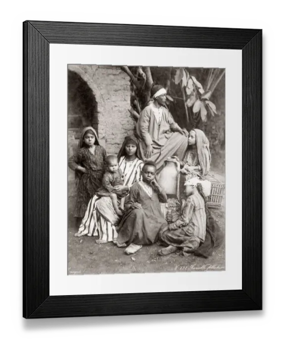 Framed Print : Fellahine family, Egypt, c. 1880 s Framed Print : Fellahine family, Egypt, c. 1880 s