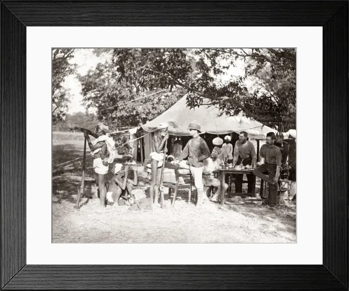 Framed Print : Big game hunting, tiger hunt in India - a series Framed Print : Big game hunting, tiger hunt in India - a series