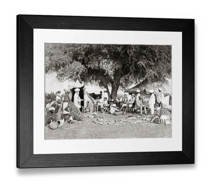 Framed Print : Big game hunting, tiger hunt in India - a series Framed Print : Big game hunting, tiger hunt in India - a series