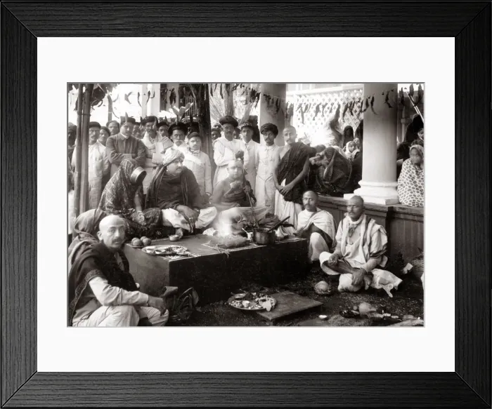 Framed Print : Ceremonial meal, India, c. 1900 Framed Print : Ceremonial meal, India, c. 1900
