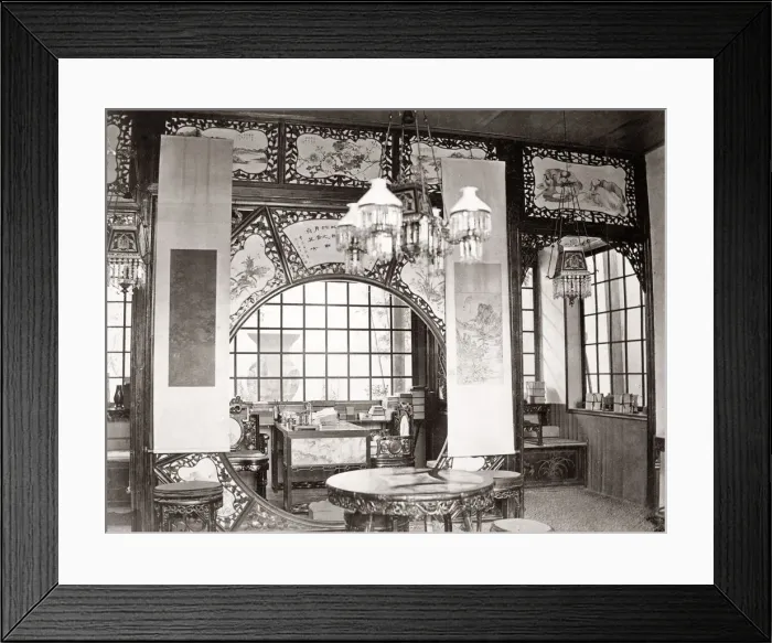 Framed Print : Interior of a Chinese office or study, c. 1890 s Framed Print : Interior of a Chinese office or study, c. 1890 s