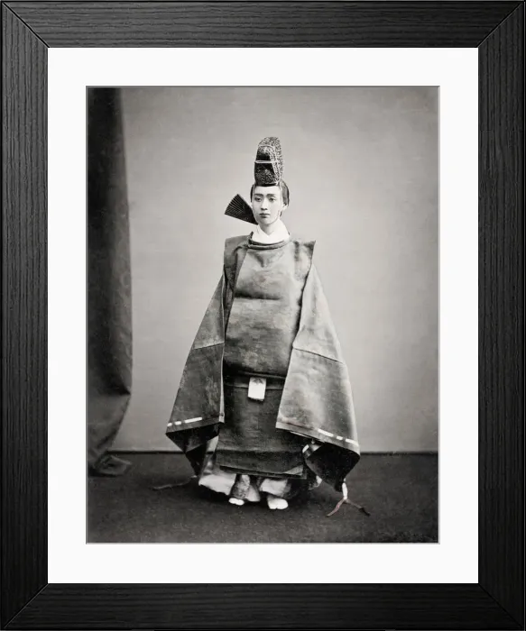 Framed Print : c. 1880s Japan - young priest Framed Print : c. 1880s Japan - young priest