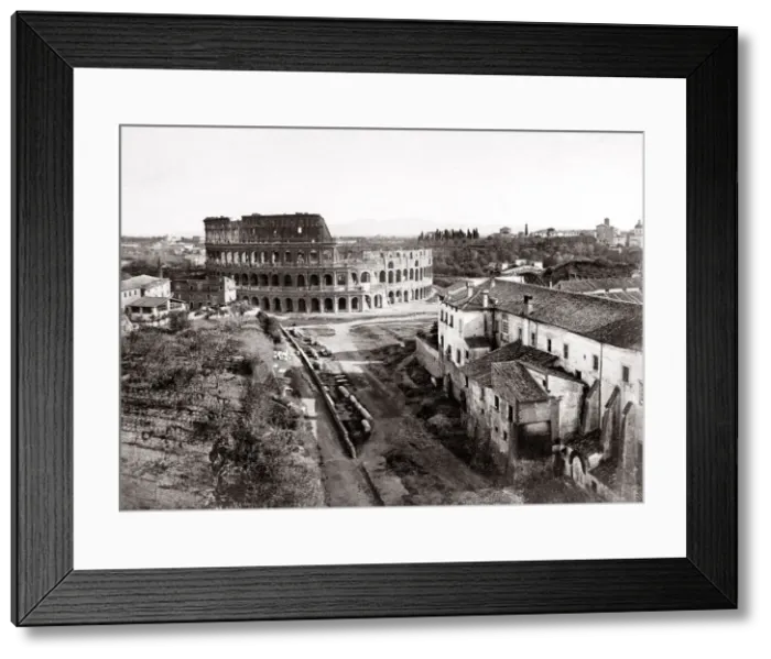 Framed Print : c. 1870s Italy Rome - the Colosseum Framed Print : c. 1870s Italy Rome - the Colosseum