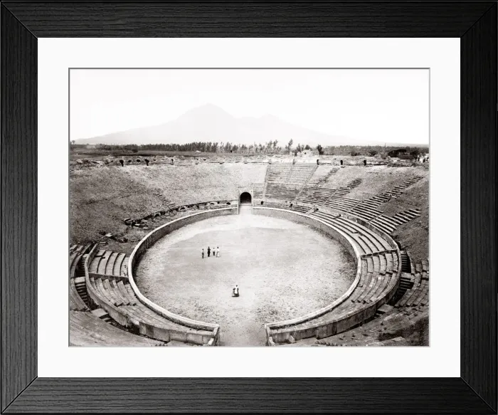 Framed Print : c. 1880s Italy Naples Amphitheatre in the ruins of Pompeii Framed Print : c. 1880s Italy Naples Amphitheatre in the ruins of Pompeii
