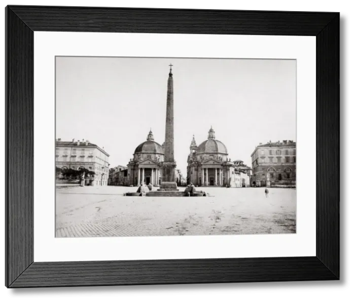 Framed Print : c. 1880s IIaly Rome Piazza del Popolo Framed Print : c. 1880s IIaly Rome Piazza del Popolo