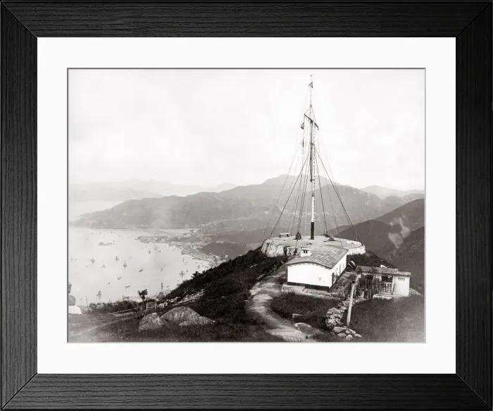 Framed Print : c. 1880s China - signal station, The Peak, Hong Kong Framed Print : c. 1880s China - signal station, The Peak, Hong Kong