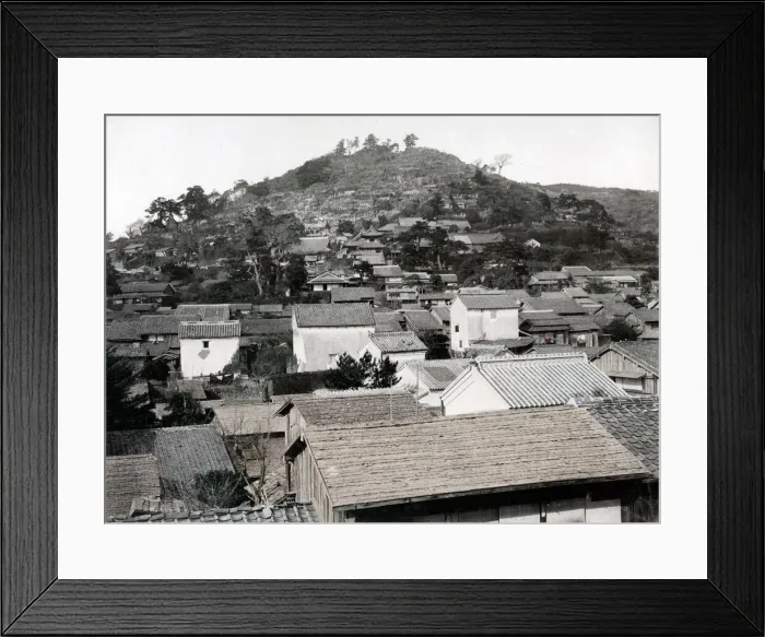 Framed Print : c. 1880s Japan - rooftop view, possibly Nagasaki Framed Print : c. 1880s Japan - rooftop view, possibly Nagasaki