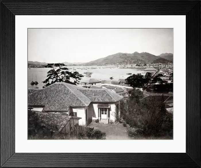 Framed Print : c. 1880s Japan - view of Nagasaki harbour Framed Print : c. 1880s Japan - view of Nagasaki harbour
