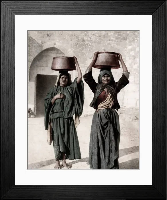 Framed Print : Israel Palestine - women from Siloam carrying water Framed Print : Israel Palestine - women from Siloam carrying water
