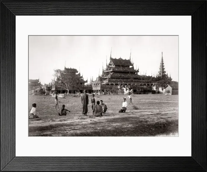 Framed Print : India Burma - monastery in Rangoon Yangon Myanmar Framed Print : India Burma - monastery in Rangoon Yangon Myanmar